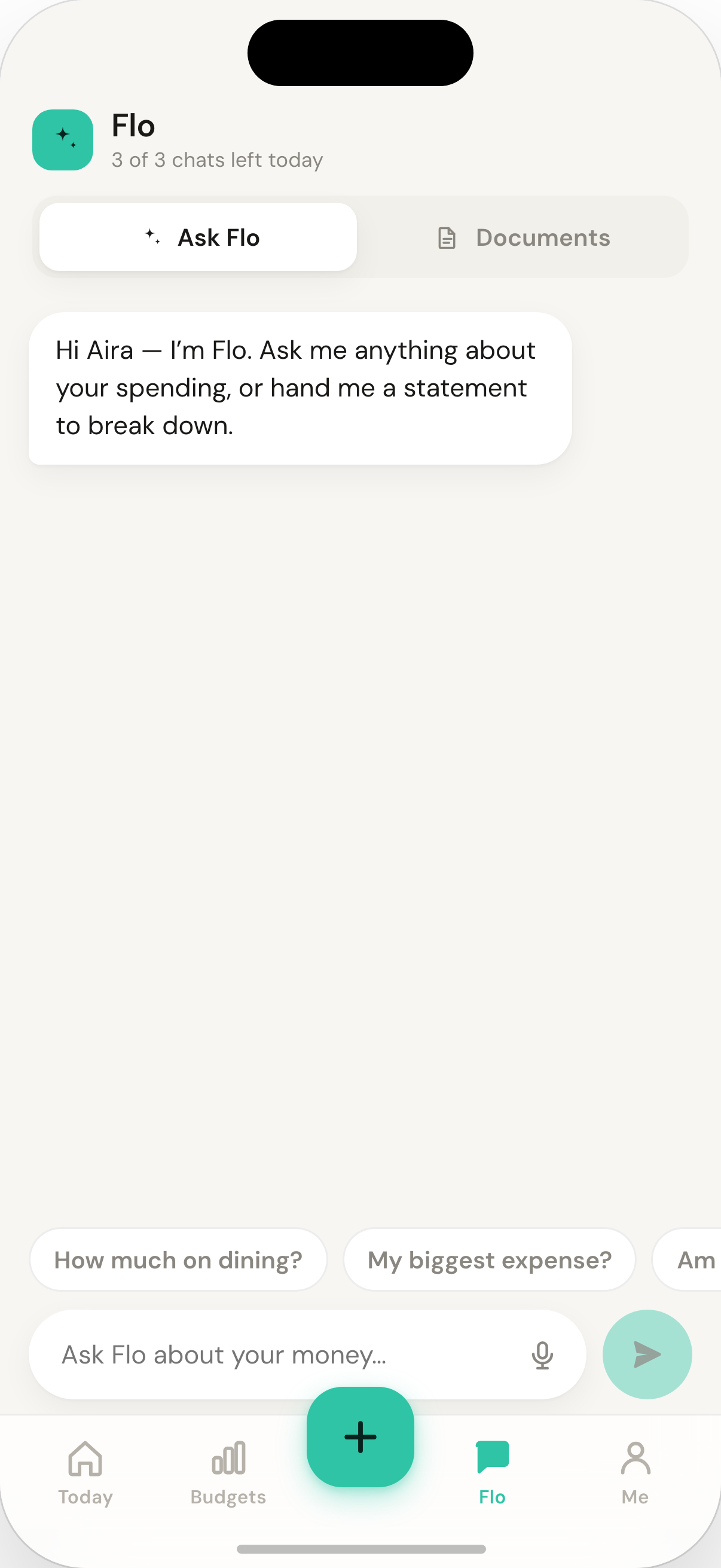 Ask Bud chat screen